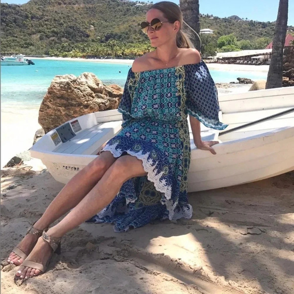 Rococo Sand silk dress size medium - Picture 2 of 8